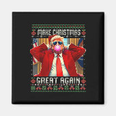 トランプのバブルガムが再び醜い素晴らしSをクリスマスにする マグネット (正面)