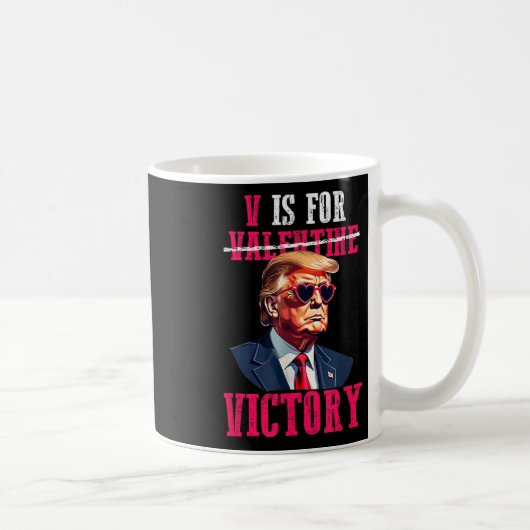 トランプのバレンタインデーVは勝利トランプのためだ コーヒーマグカップ (右)