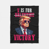 トランプのバレンタインデーVは勝利トランプのためだ フリースブランケット (正面)