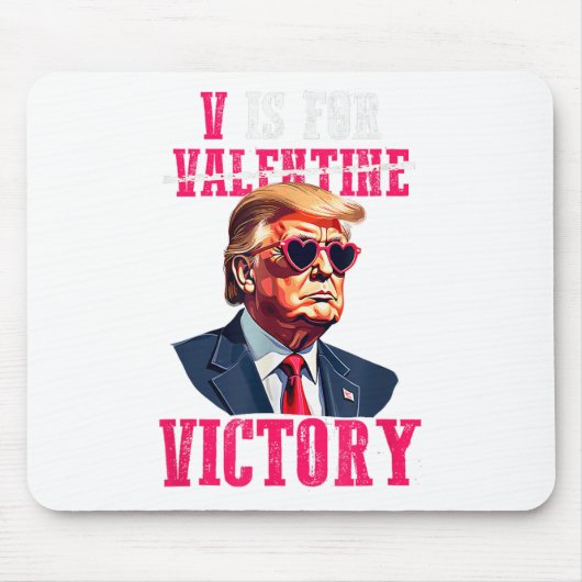 トランプのバレンタインデーVは勝利トランプのためだ マウスパッド (正面)