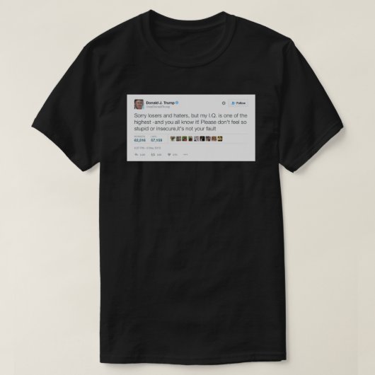 トランプのヘイターズと敗者ツイートステッカー Tシャツ (デザイン正面)