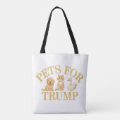 トランプのペット：ドナルド・トランプのサポートを表示 トートバッグ (裏面)