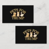 トランプのペット：ドナルド・トランプ2024のサポートを表示 名刺 (正面/裏面)