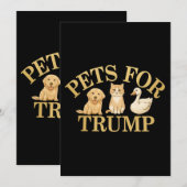 トランプのペット：ドナルド・トランプ2024のサポートを表示 招待状 (正面/裏面)