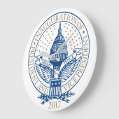 トランプのペンス大統領就任ロゴ就任式 ラージ壁時計 (傾斜)