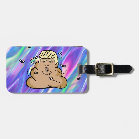 トランプのホログラム投棄 ラゲッジタグ (正面横)