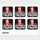 トランプのボタン： "COMSSOADE TRUMP" （黒） スクエアシール (シート)