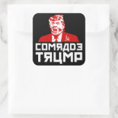 トランプのボタン： "COMSSOADE TRUMP" （黒） スクエアシール (バッグ)