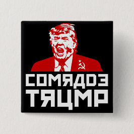 トランプのボタン: "COMSSOADE TRUMP" (黒) 缶バッジ
