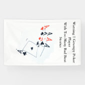 トランプのポーカーおもしろいの悪いビートストーリー、ウォールバナー 横断幕 (横)