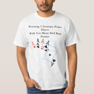 トランプのポーカーおもしろいの悪いビート話、メンズTシャツ Tシャツ