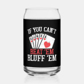 トランプのポーカーおもしろいブラフ賭博カジノ ガラス缶 (正面)