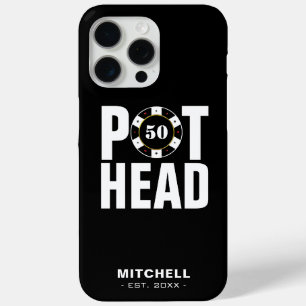 トランプのポーカーおもしろいユーモアポットヘッド iPhone 15 PRO MAXケース