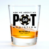 トランプのポーカーおもしろいユーモアポット中毒 ショットグラス