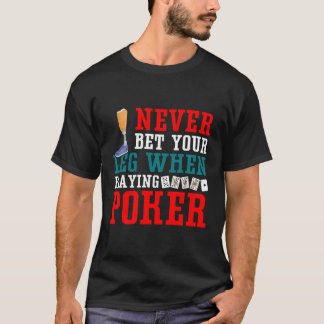 トランプのポーカーおもしろい義足アンプティートランプのポーカー選手Ga Tシャツ
