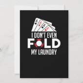 トランプのポーカーおもしろいI洗濯物を畳まない 招待状 (正面)