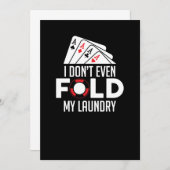 トランプのポーカーおもしろいI洗濯物を畳まない 招待状 (正面/裏面)