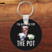 トランプのポーカーが来たばかりだからポットだ キーホルダー (正面)