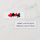 トランプのポーカーしおり名刺 スキニー名刺 (正面/裏面)