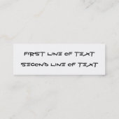 トランプのポーカーしおり名刺 スキニー名刺 (裏面)