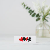 トランプのポーカーしおり名刺 スキニー名刺 (スタンド正面)