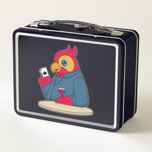 トランプのポーカーでトランプのポーカーカード メタルランチボックス (裏面)