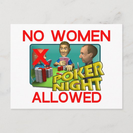 トランプのポーカーなし女性 ポストカード (正面)