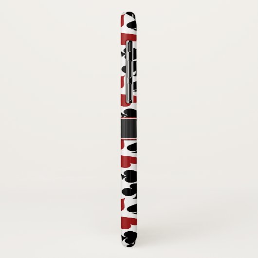 トランプのポーカーのカジノのスーツパターンモノグラム Case-Mate iPhoneケース (裏面/左)