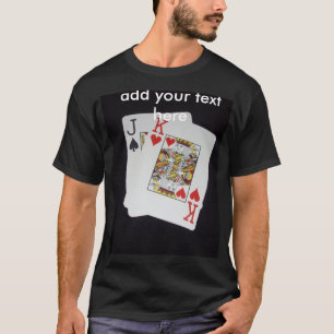 トランプのポーカーのジャックとキングカード Tシャツ