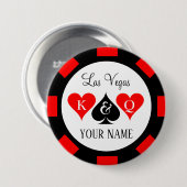 トランプのポーカーのチップ名ボタン 缶バッジ (正面&裏面)