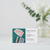 トランプのポーカーのチャンピオンの名刺 名刺 (スタンド正面)