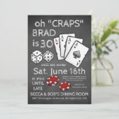 トランプのポーカーのテーマのパーティの招待状 招待状 (スタンド正面)