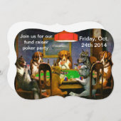 トランプのポーカーのパーティーの招待 招待状 (正面/裏面)