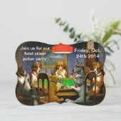 トランプのポーカーのパーティーの招待 招待状 (スタンド正面)