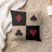 トランプのポーカーのパーティーカードスーツ クッション (ブランケット)