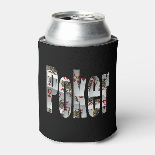 トランプのポーカーのロゴはクイーンズ製。 缶クーラー (缶正面)