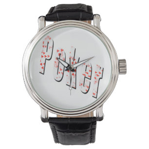 トランプのポーカーのロゴはハート、 腕時計