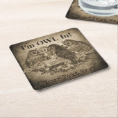 トランプのポーカーの夜 スクエアペーパーコースター (アングル)