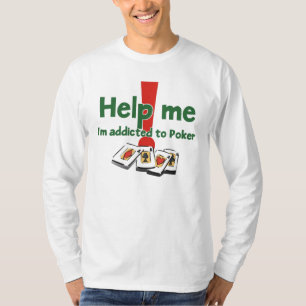 トランプのポーカーの常習者の長い袖のTシャツ Tシャツ