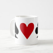 トランプのポーカーの常習者 コーヒーマグカップ (正面左)