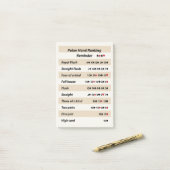 トランプのポーカーの手の順番のリマインダ(ベージュのストライプ) ポストイット (デスク上)