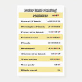 トランプのポーカーの手の順番を示すアラーム(黄色のストライプ) ポストイット (正面)