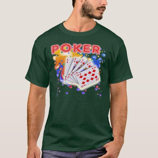 トランプのポーカーの泡 Tシャツ (正面)