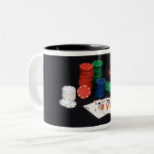 トランプのポーカーの王室のなフラッシュ ツートーンマグカップ (正面左)