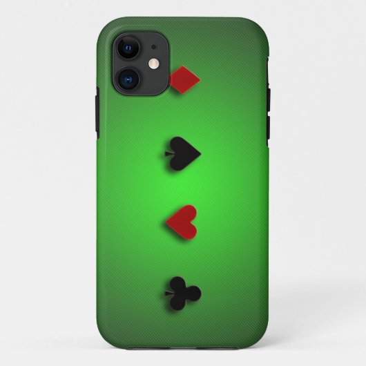 トランプのポーカーの背景のカジノはクラブハートのスペードを梳きます Case-Mate iPhoneケース (裏面)