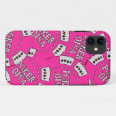 トランプのポーカーの花型女性歌手のポーカー用のチップ Case-Mate iPhoneケース (裏面(横))