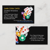 トランプのポーカーの賭博の名刺 名刺 (正面/裏面)