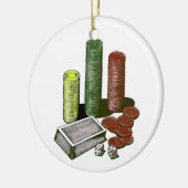 トランプのポーカーの賭博の賭博のオーナメント セラミックオーナメント (左)