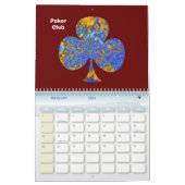 トランプのポーカーの金ゴールドのチャンピオン カレンダー (2月 2026)