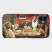 トランプのポーカーのIphoneカバー場合を遊ぶおもしろい犬 Case-Mate iPhoneケース (裏面(横))